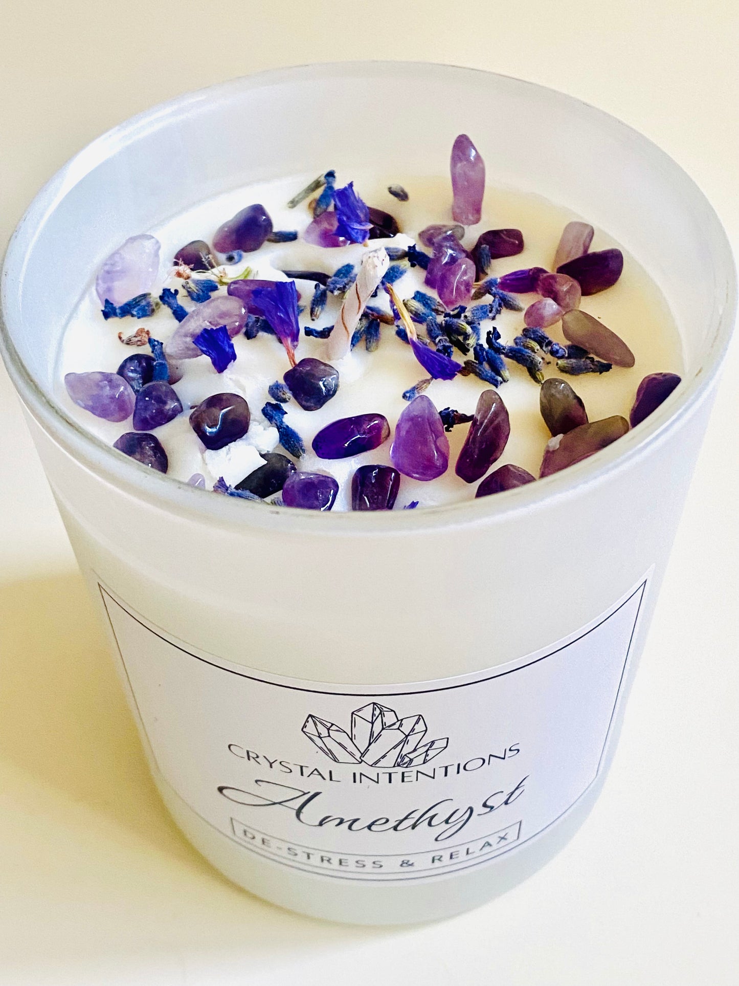 Luxury Amethyst Crystal Candle