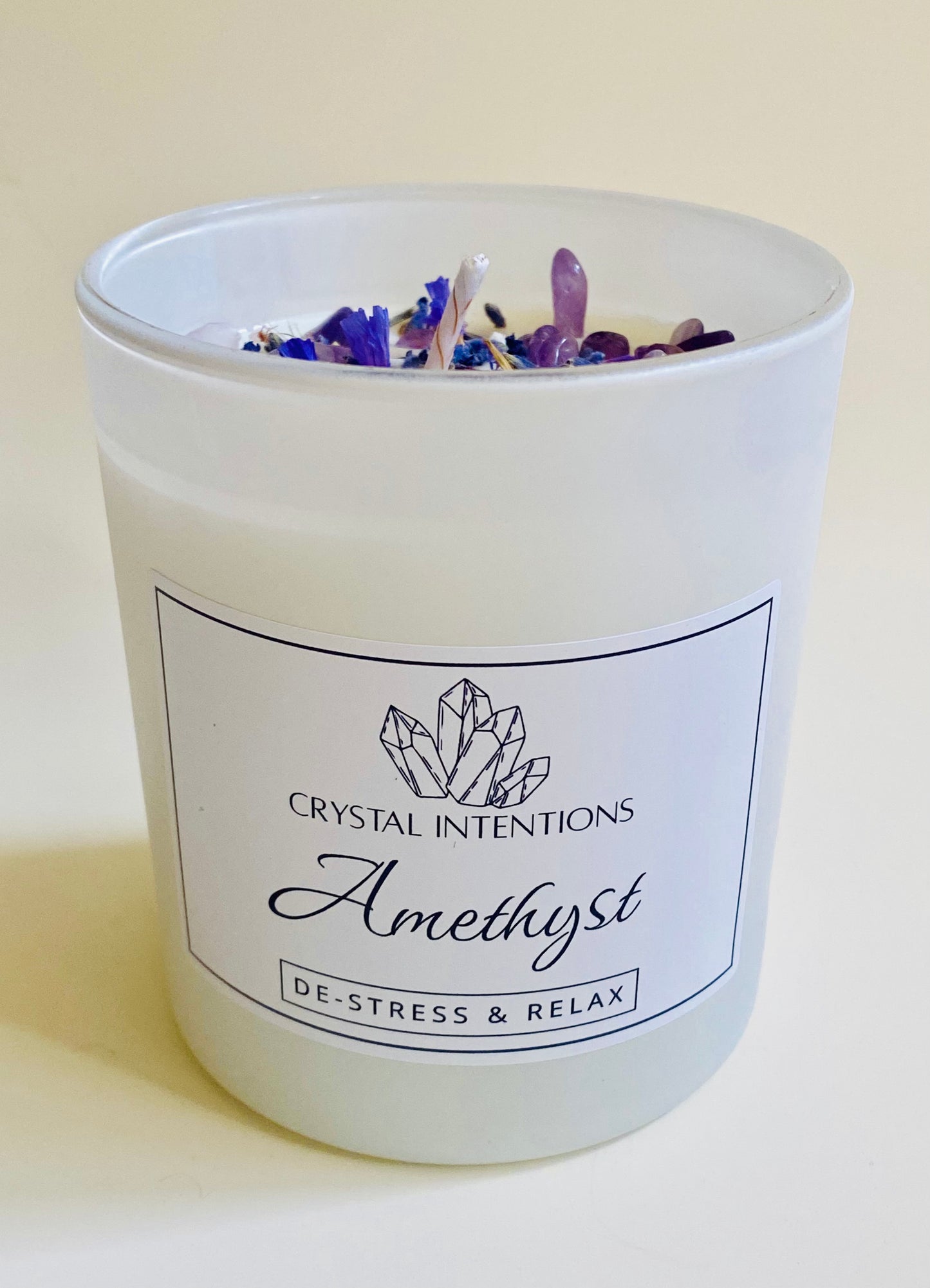 Luxury Amethyst Crystal Candle