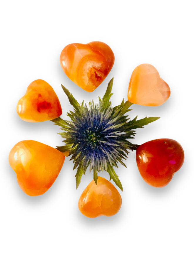 Carnelian Mini Hearts