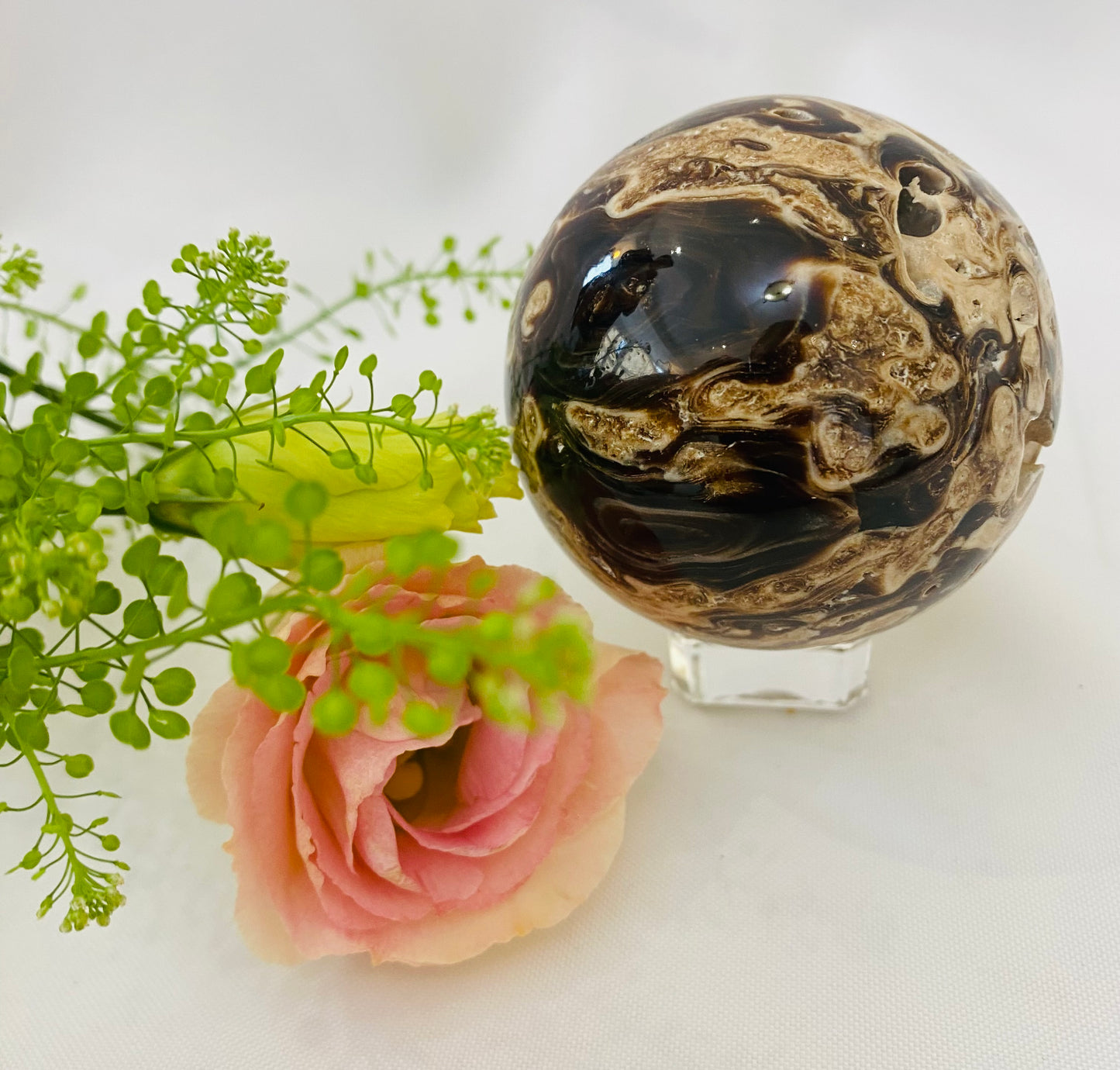 Chocolate Calcite Crystal Sphere