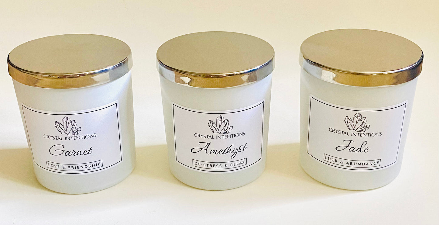 Luxury Amethyst Crystal Candle