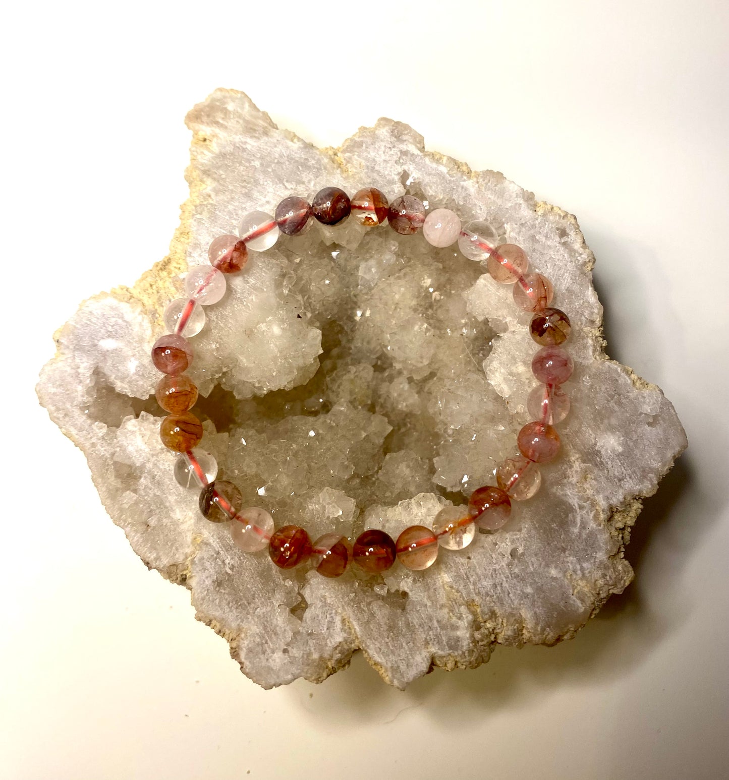 Fire Quartz 6mm Bracelet