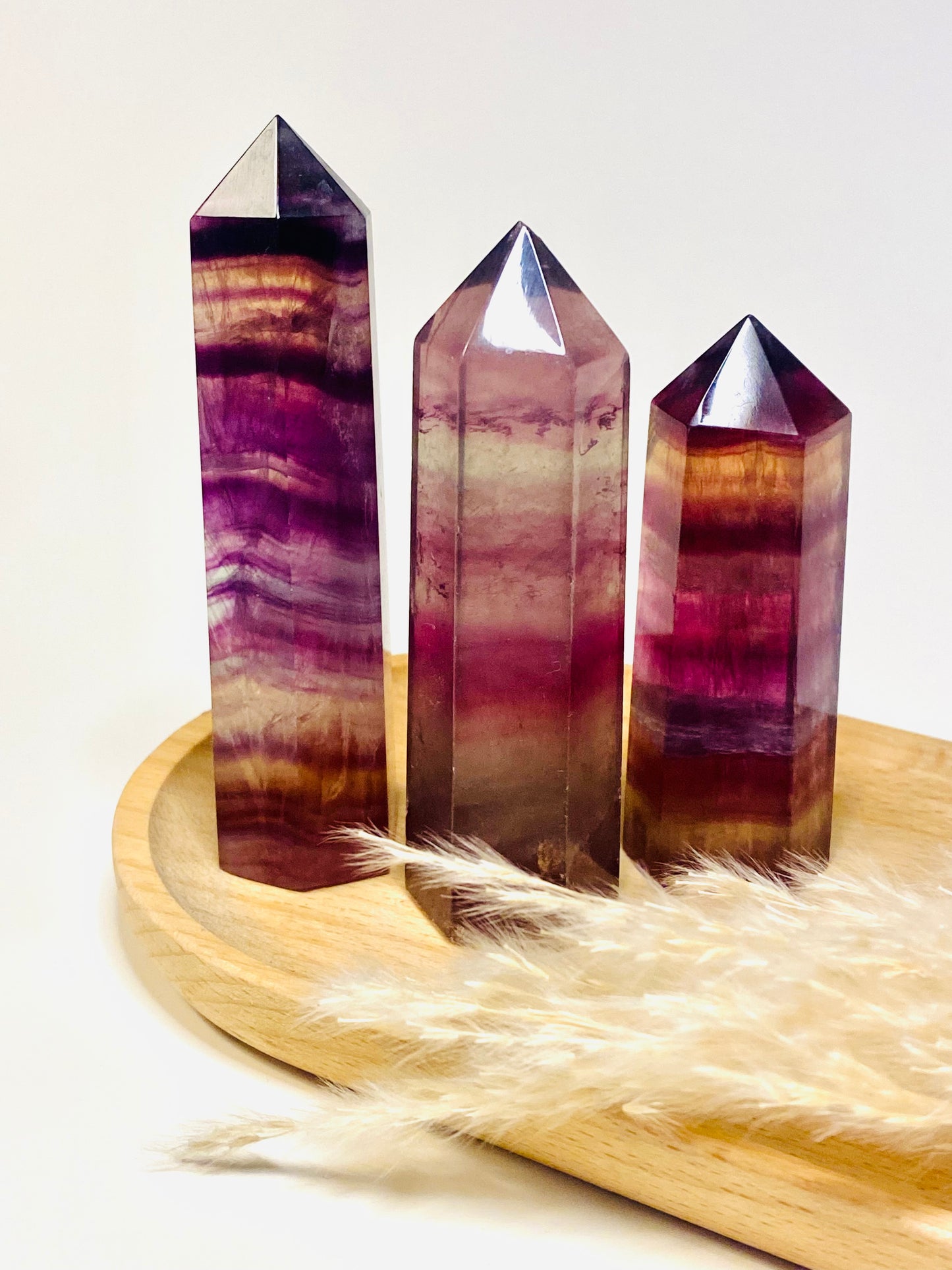 Rainbow Fluorite Towers - Crystal Intentions
