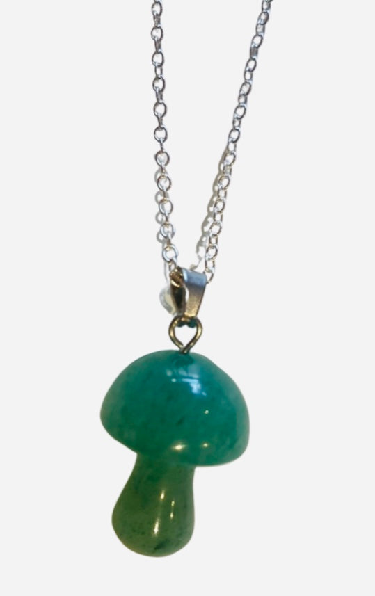 Mini Mushroom Pendants and Chain Necklaces