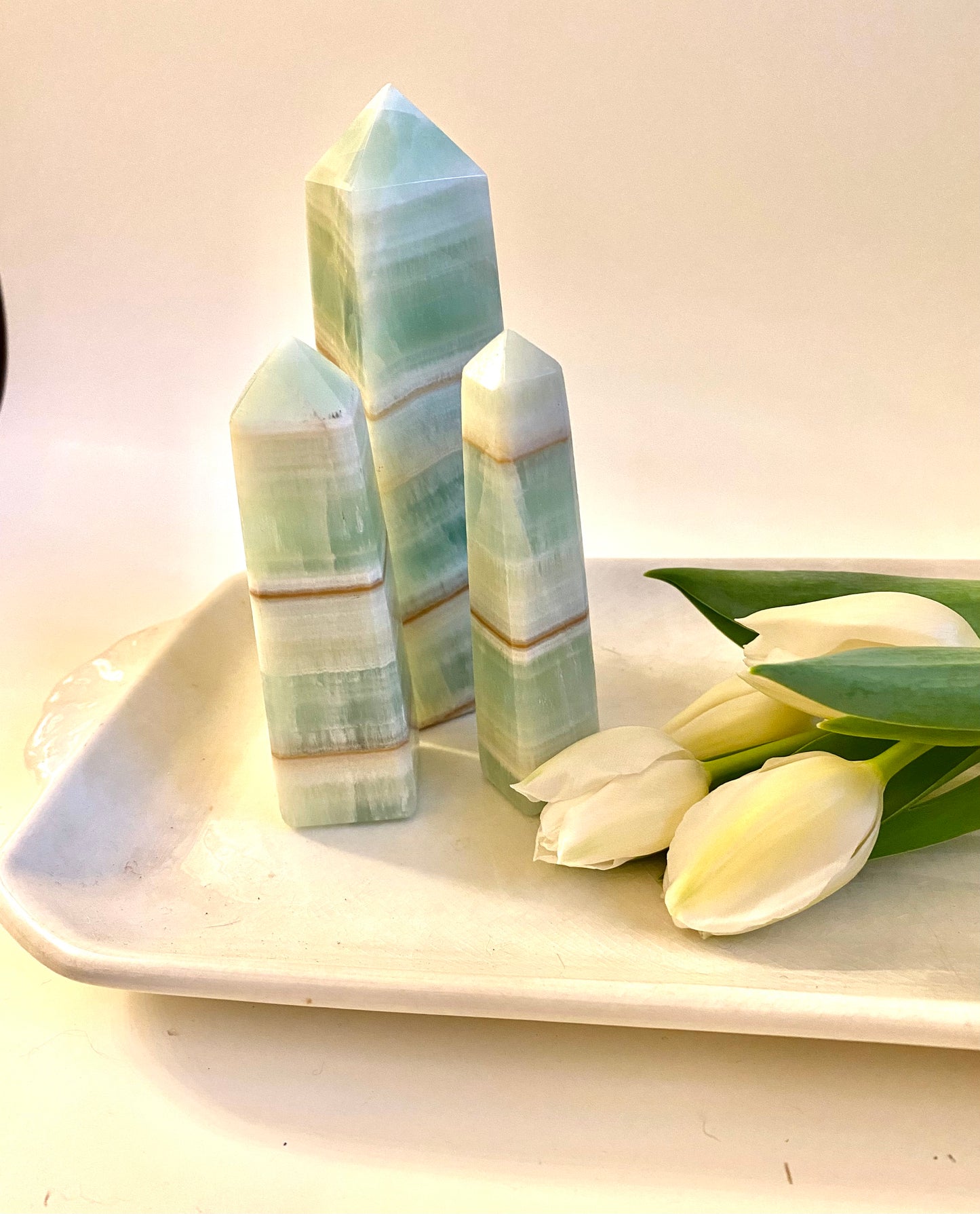 Green Calcite Towers