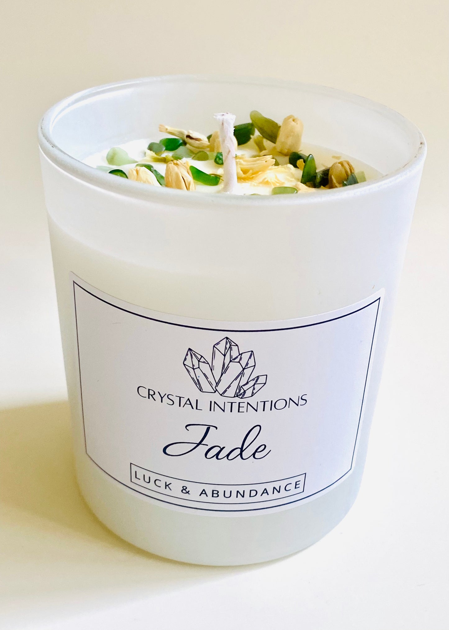 Luxury Handmade Jade Crystal Candle