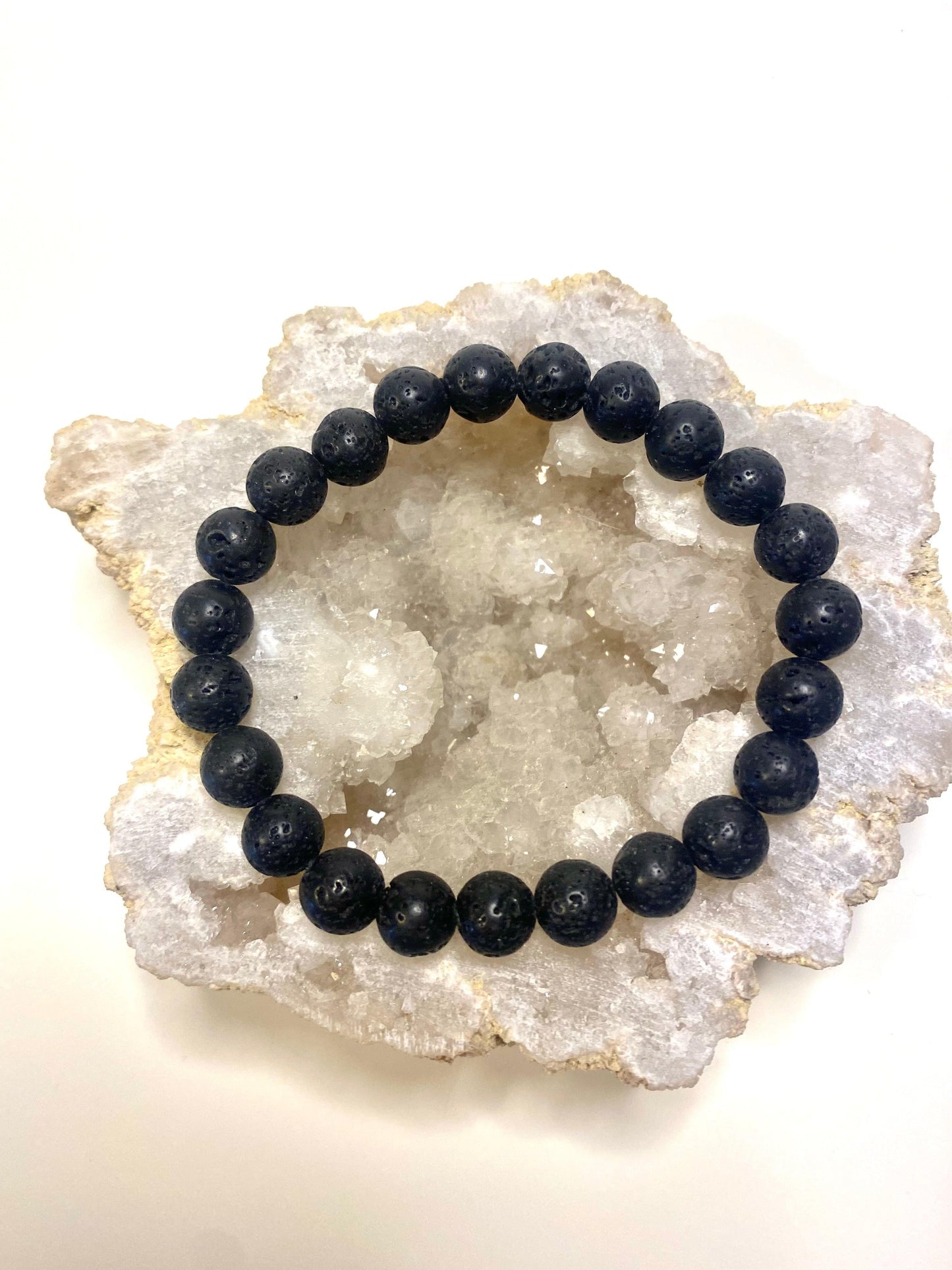 Lava Stone 8mm Bead Bracelet - Crystal Intentions