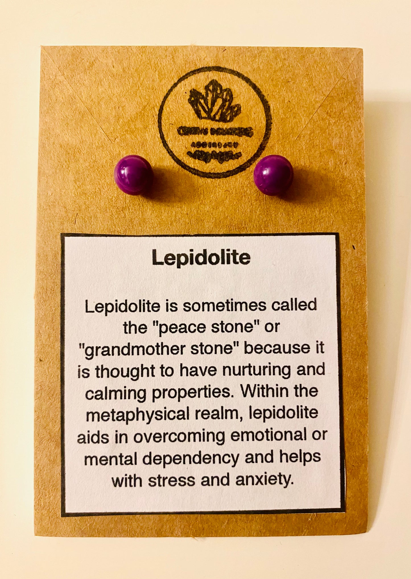 Lepidolite Stud Earrings