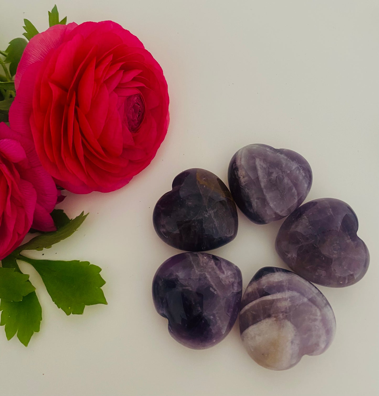 Mini Amethyst Hearts