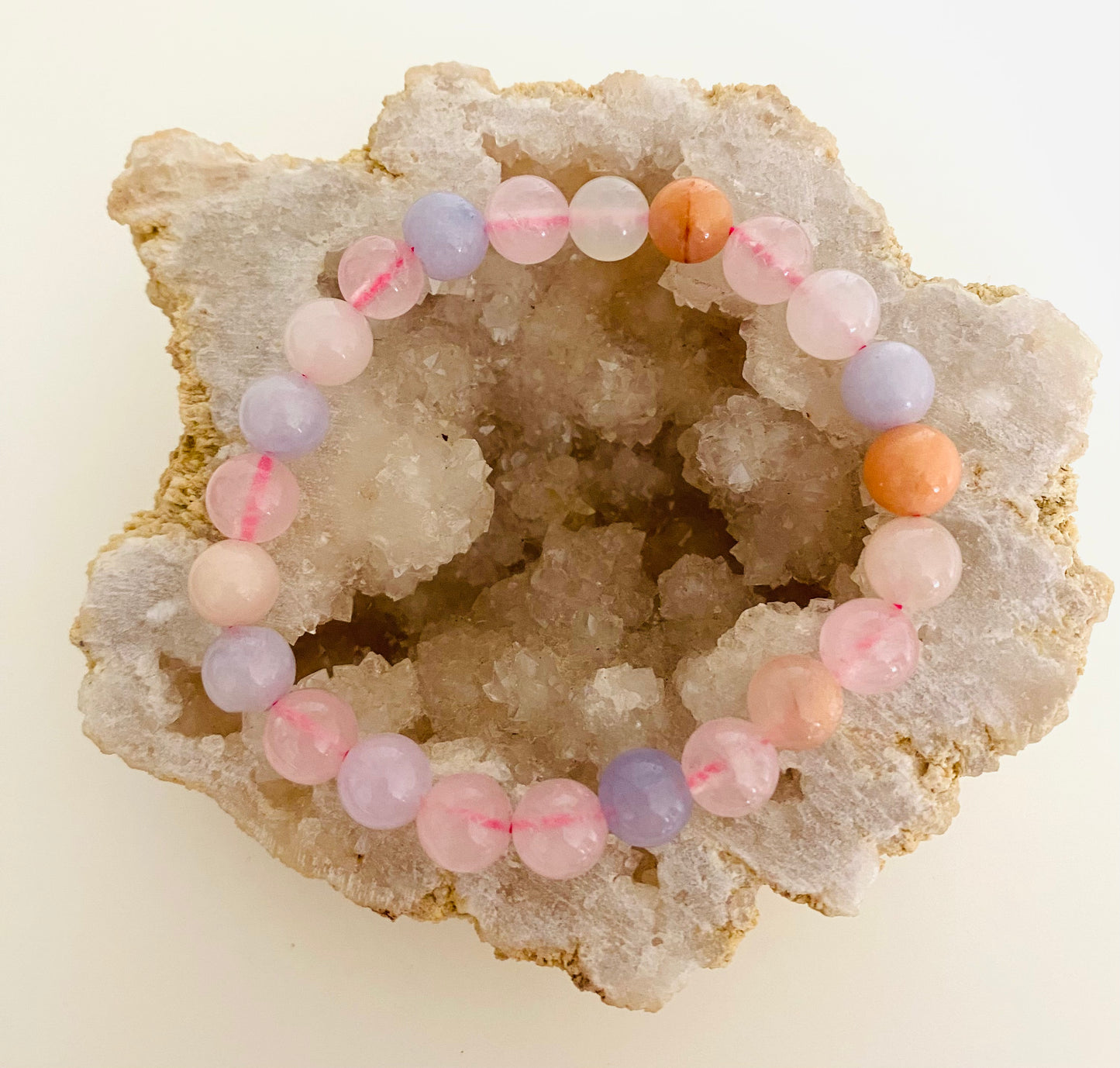Morganite 8mm Crystal Bracelet