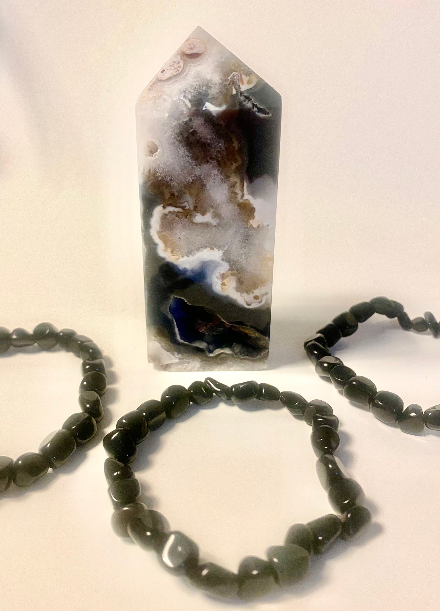 Obsidian Chip Bracelets