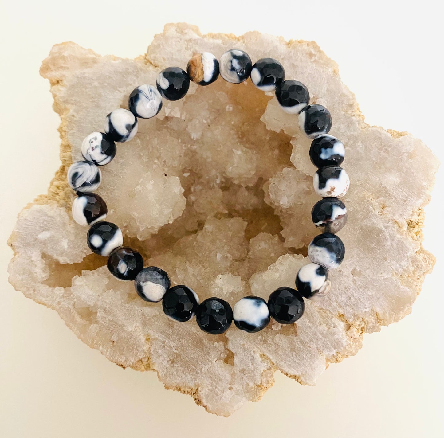 Orca Agate 8mm Crystal Bracelet