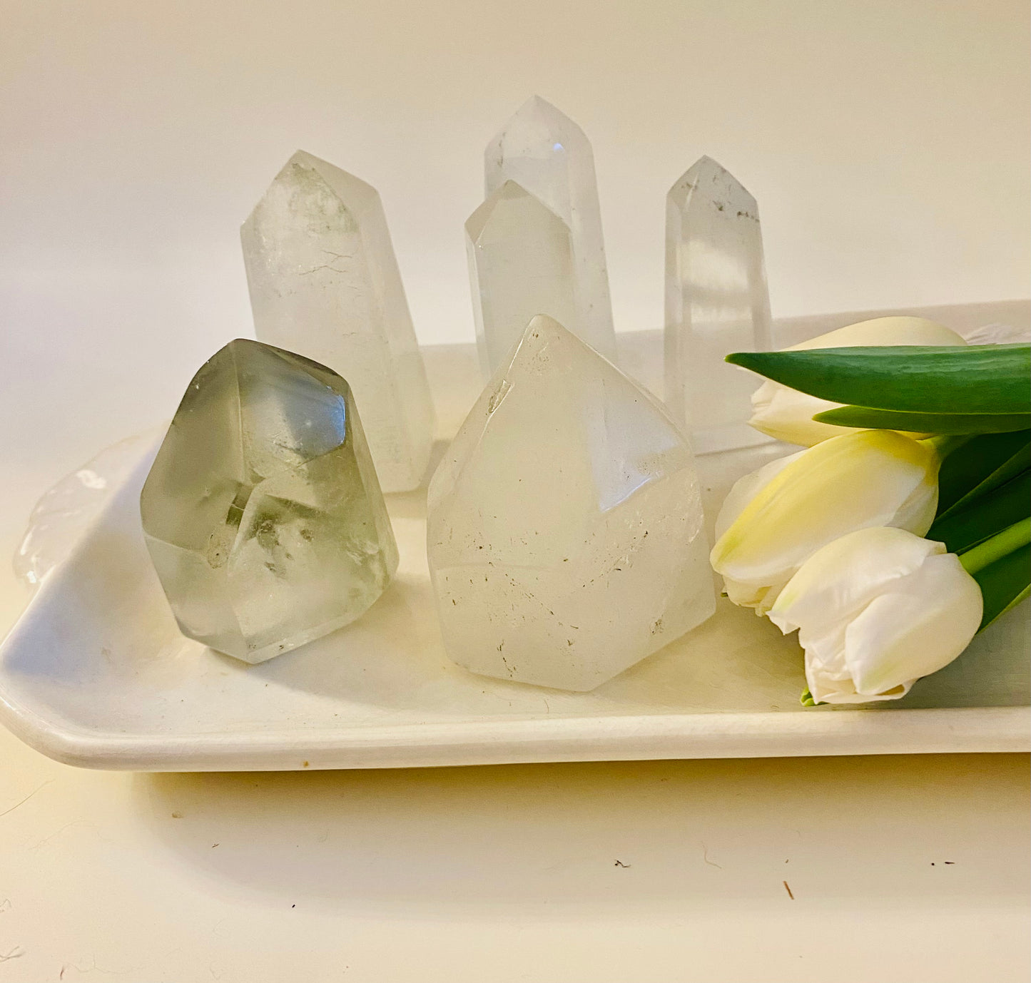 Quartz Freeform and Small Towers with Inclusions