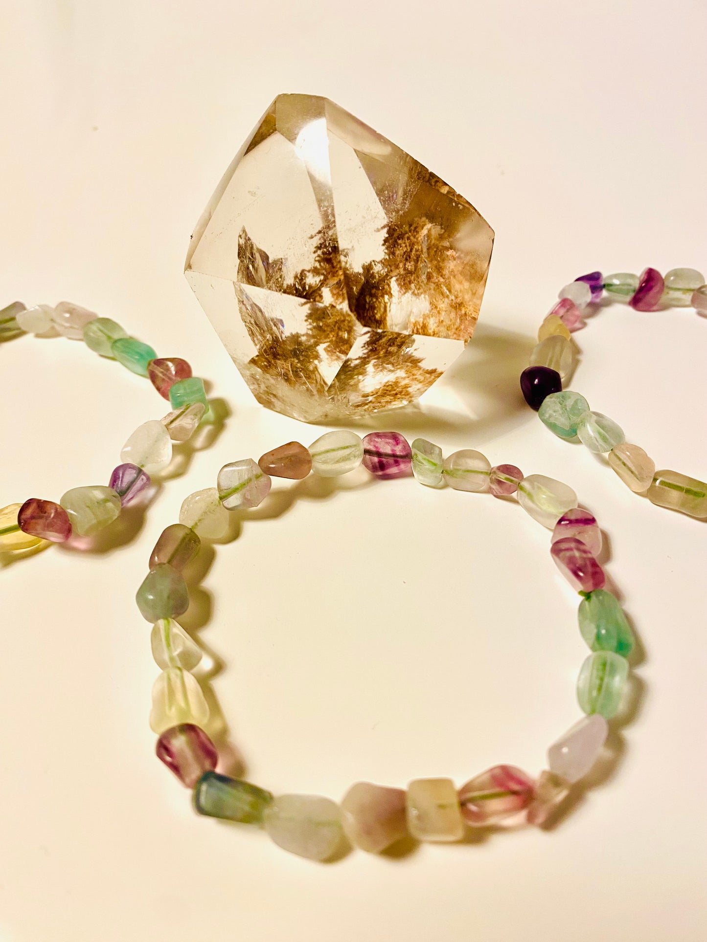 Rainbow Fluorite Chip Bracelets