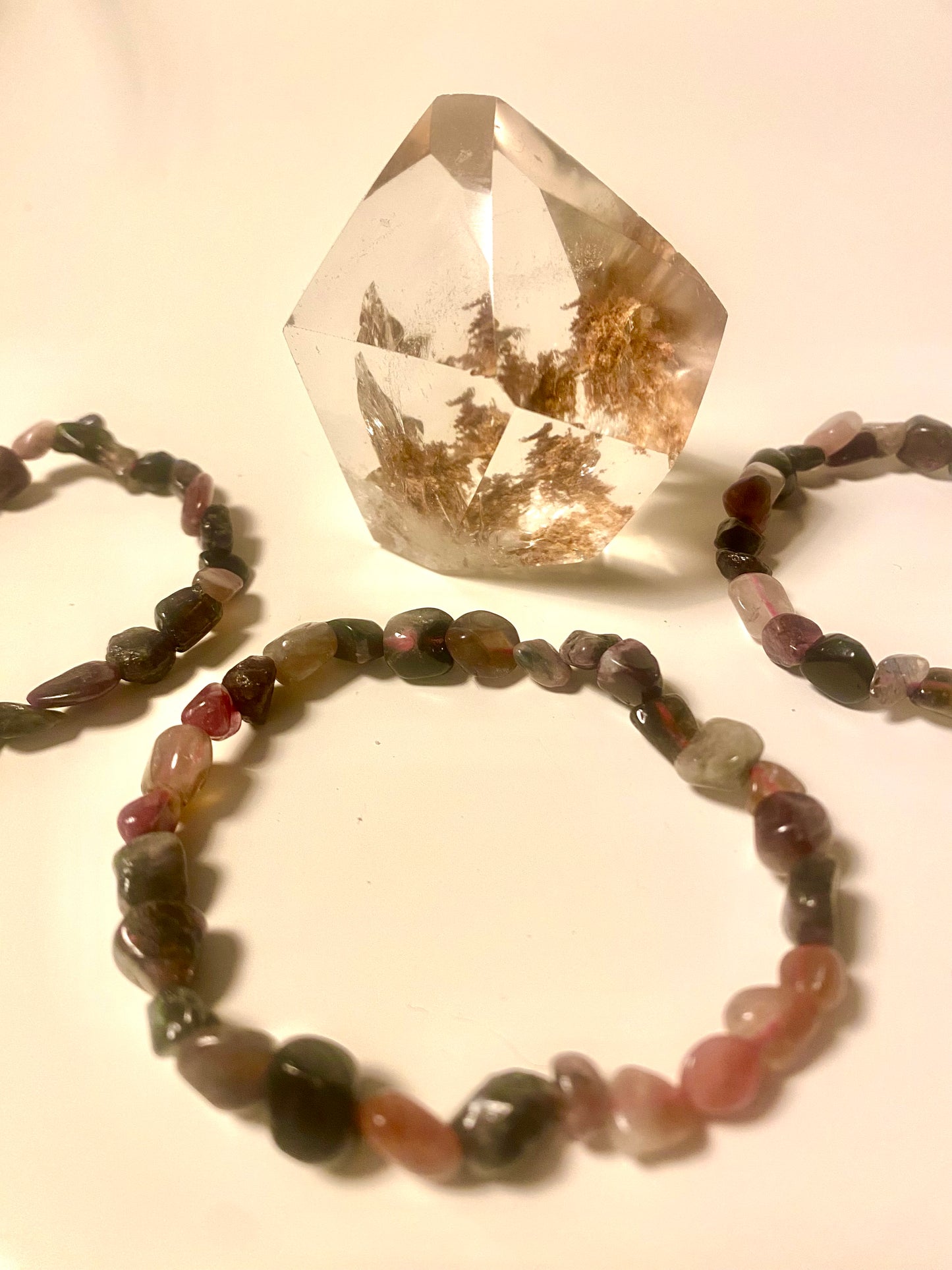 Rainbow Tourmaline Chip Bracelets
