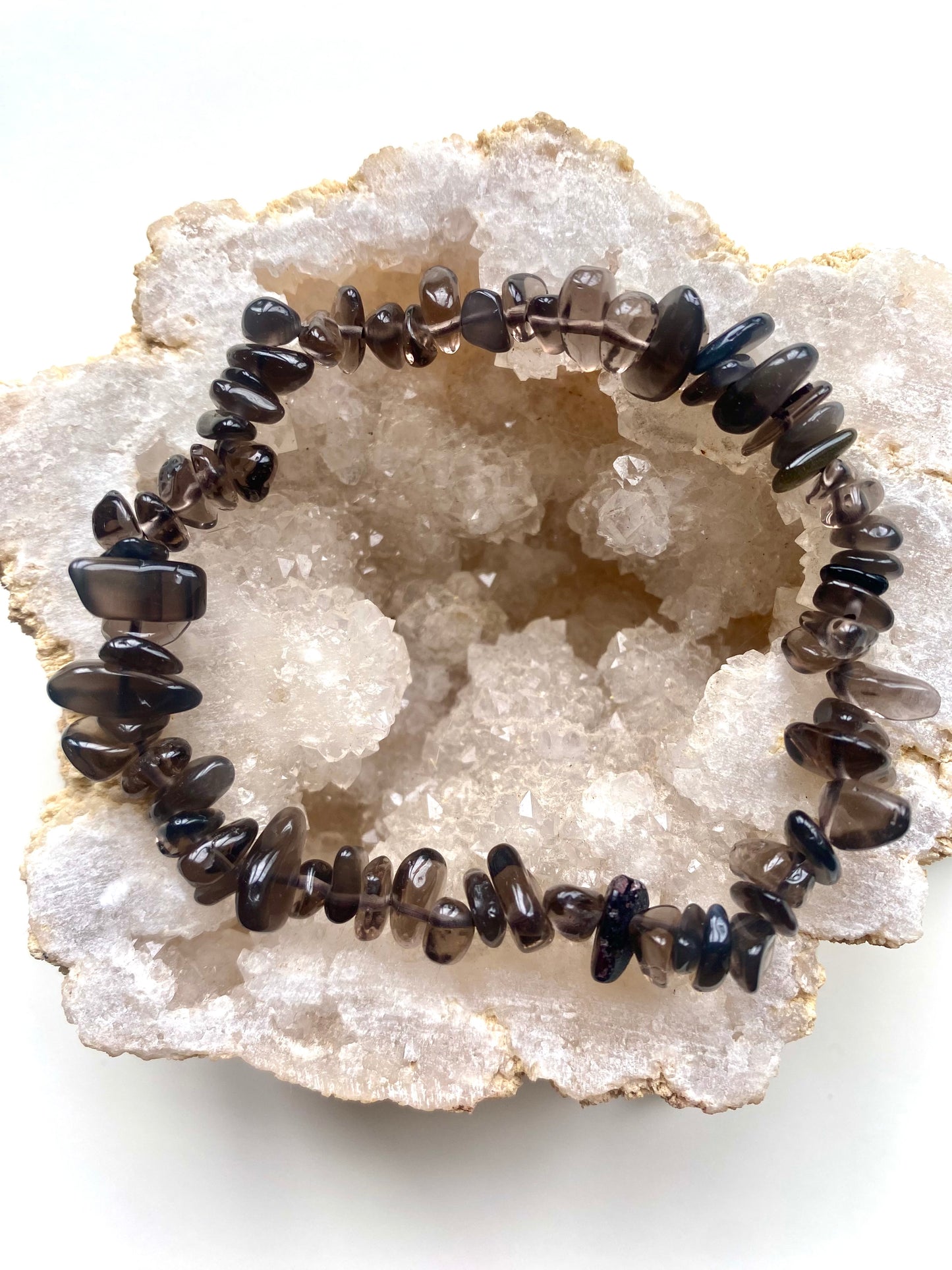 Smokey Quartz Chip Bracelet