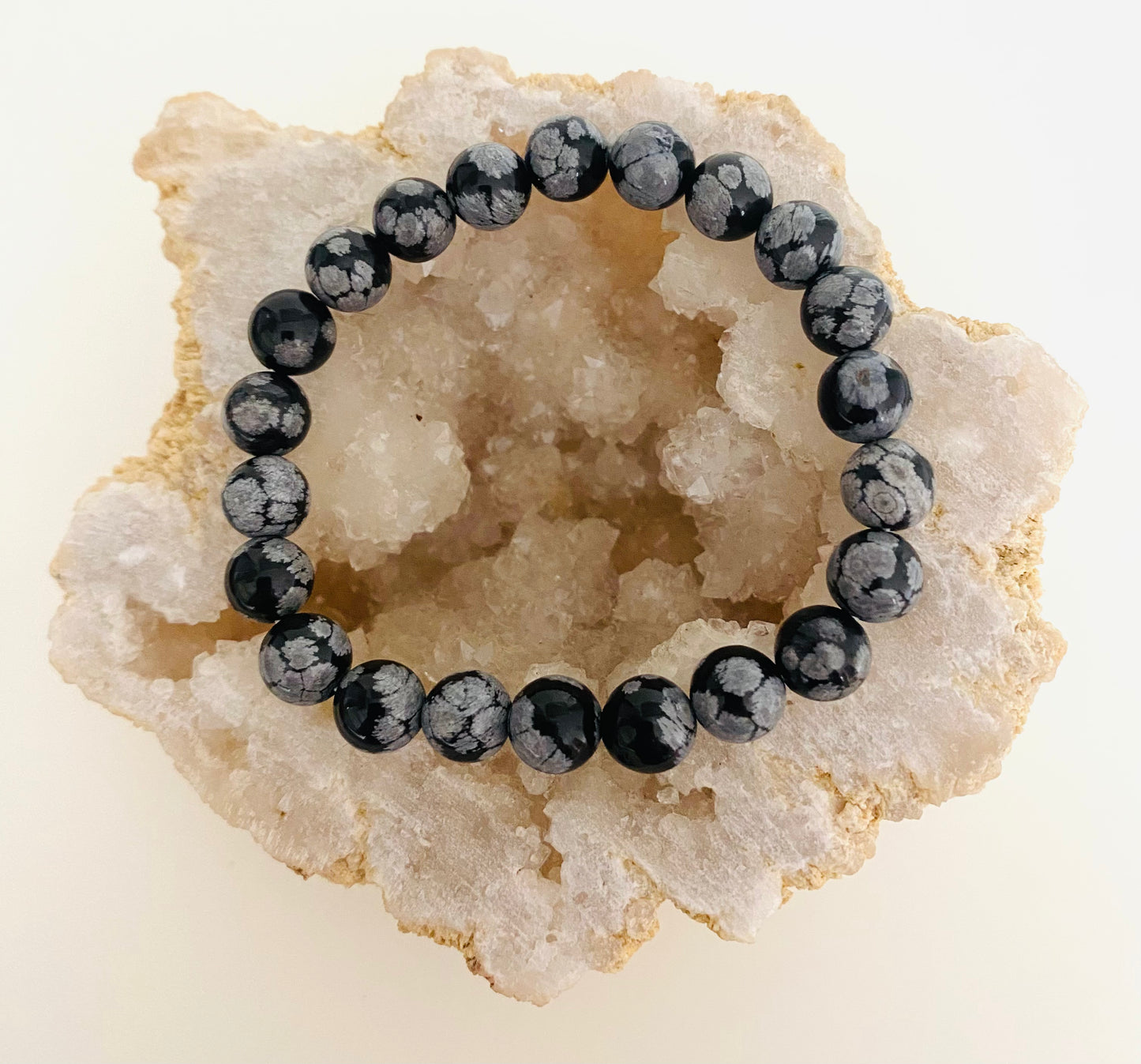 Snowflake Obsidian 8mm Crystal Bracelet