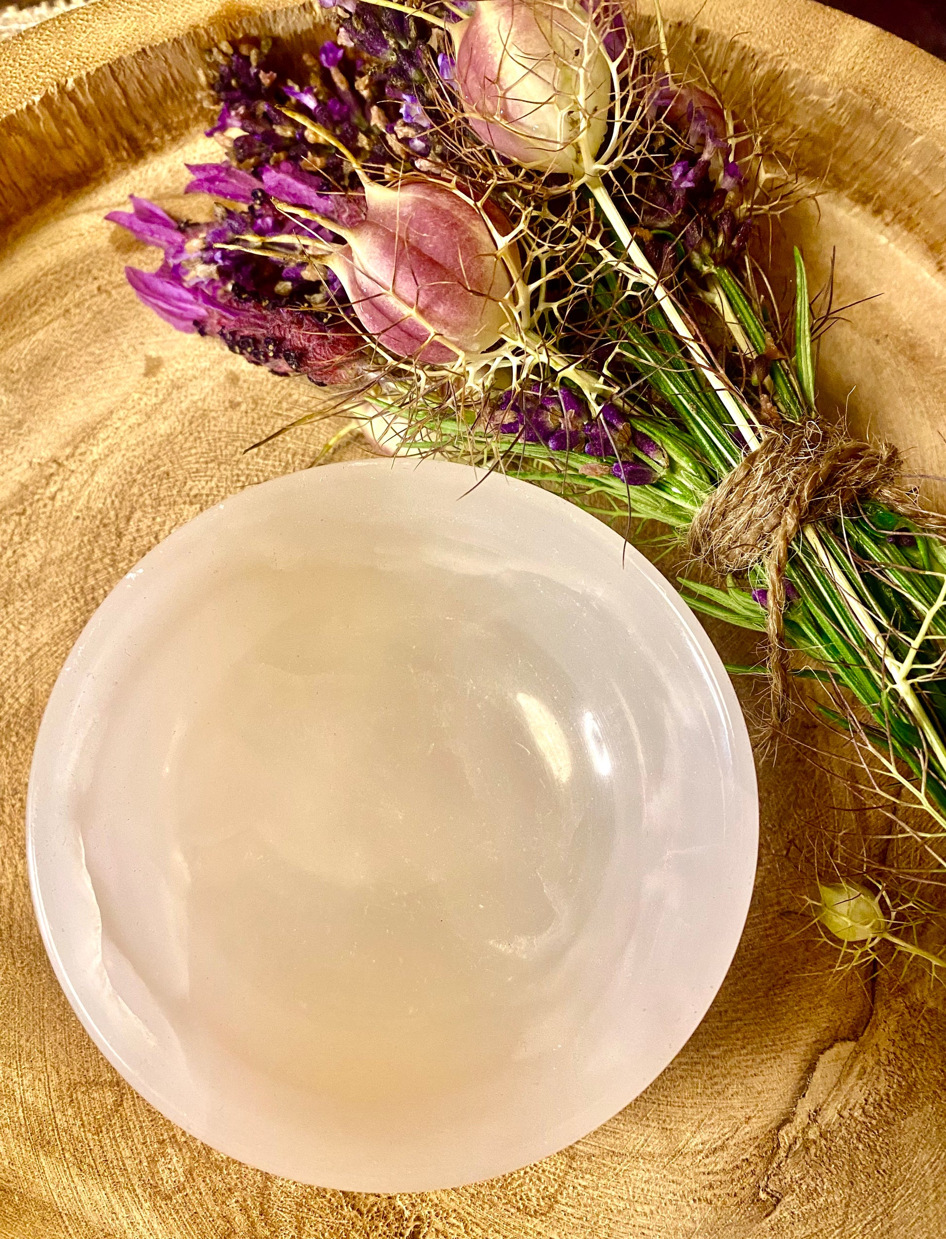 Strawberry Calcite 99mm Bowl - Crystal Intentions