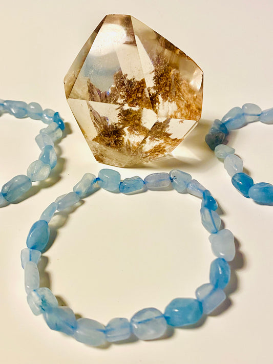 Aquamarine Chip Bracelets