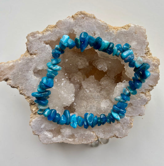 Blue Apatite Chip Bracelet