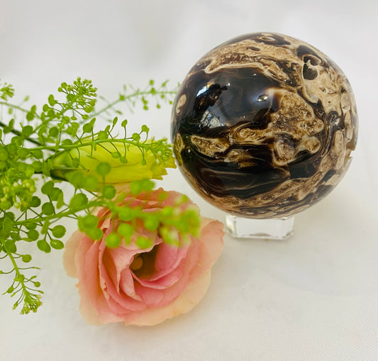 Chocolate Calcite Crystal Sphere