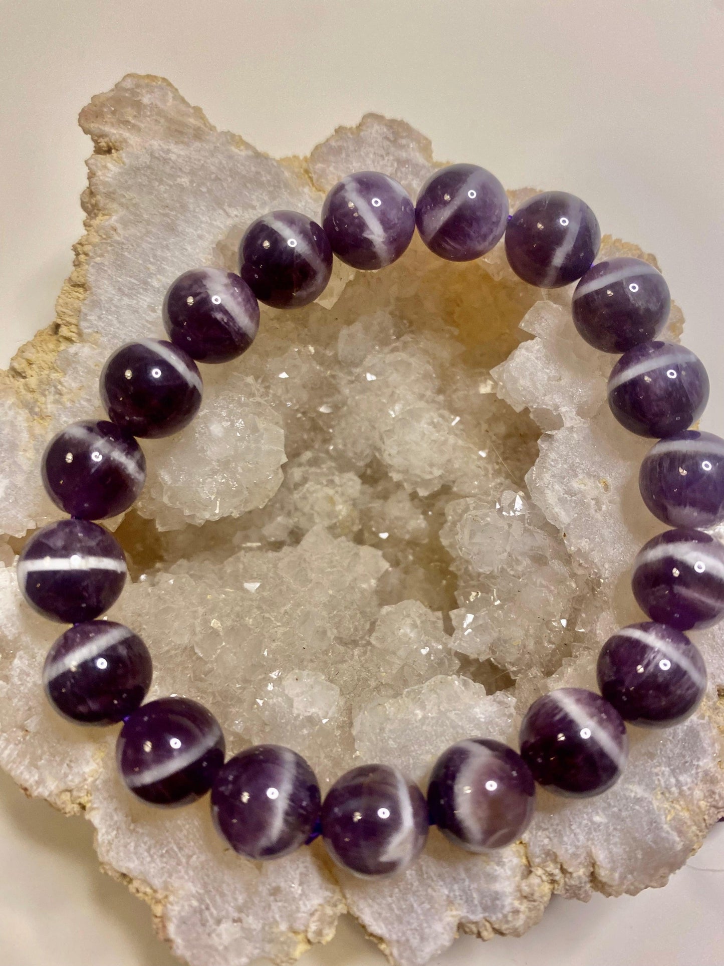 Dream Amethyst 8mm Bead Bracelet - Crystal Intentions