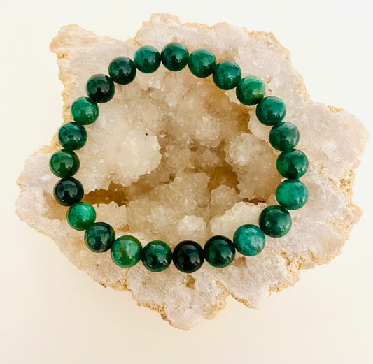 Emerald 8mm Crystal Bracelet