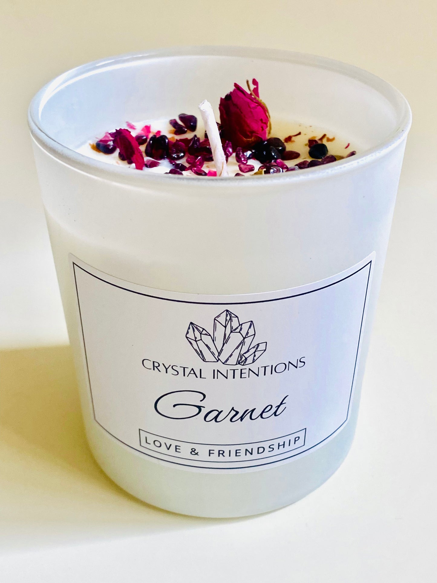 Luxury Garnet Crystal Candle