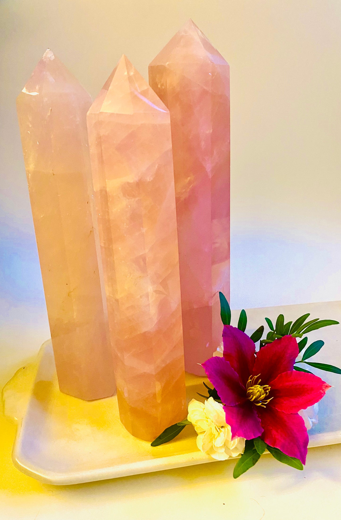 Large Rose Quartz Towers