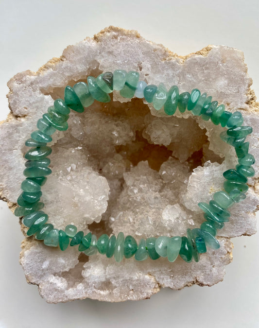 Green Aventurine Chip Bracelet