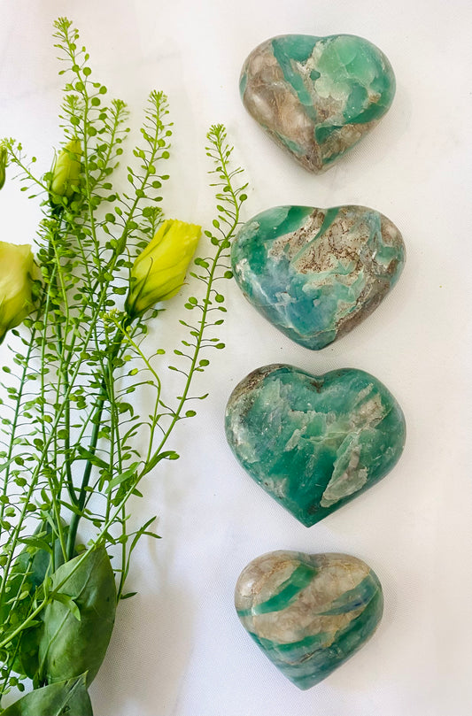 Kyanite and Azurite Hearts