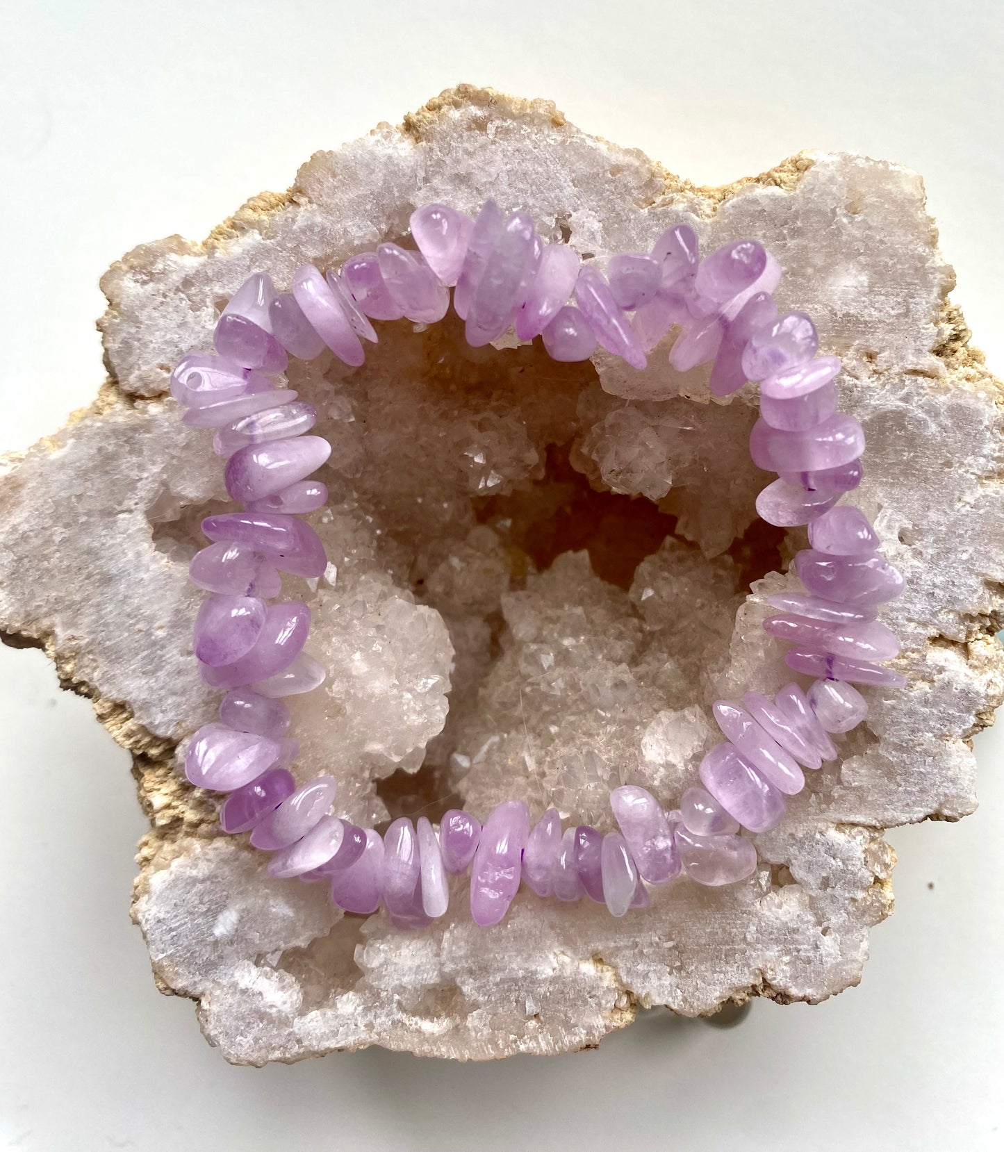 Kunzite Chip Bracelet