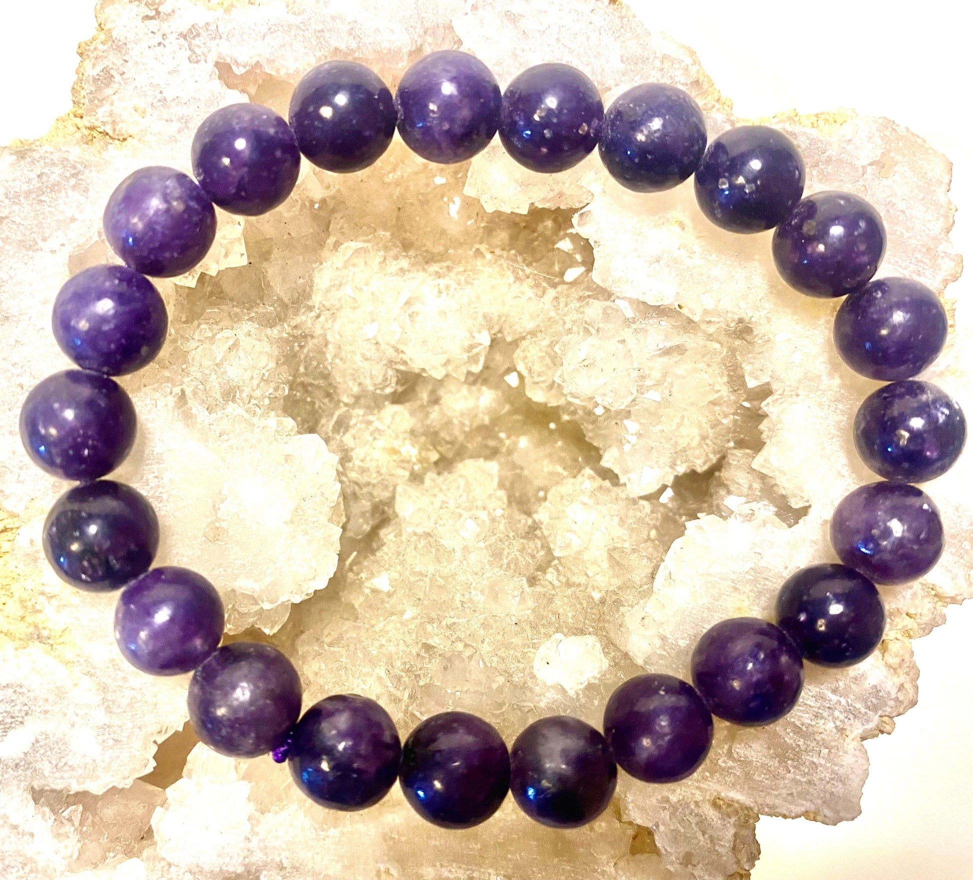 Lepidolite 8mm Bead Bracelet - Crystal Intentions