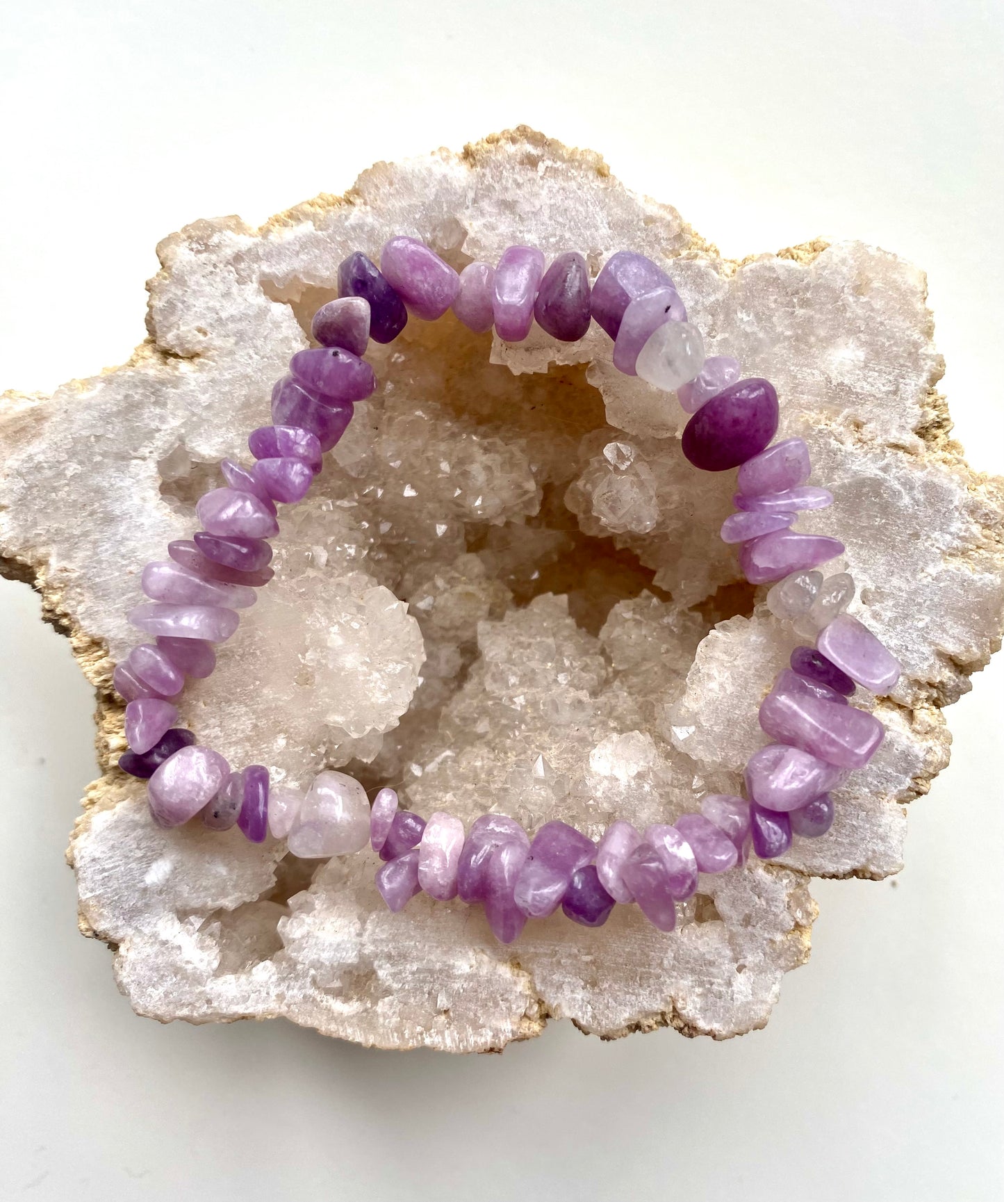 Lepidolite Chip Bracelet