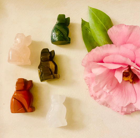 Mini Dog Crystal Carvings