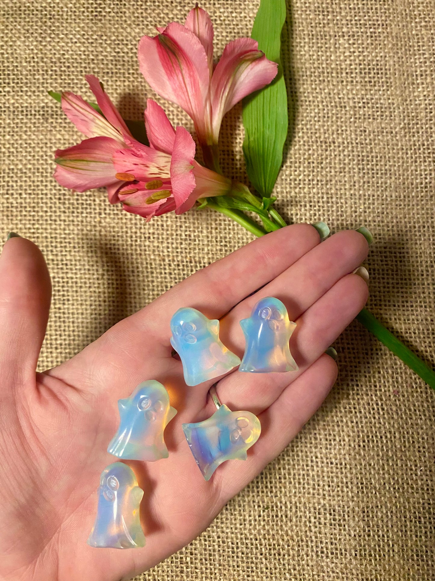 Mini Opalite Ghost Carvings