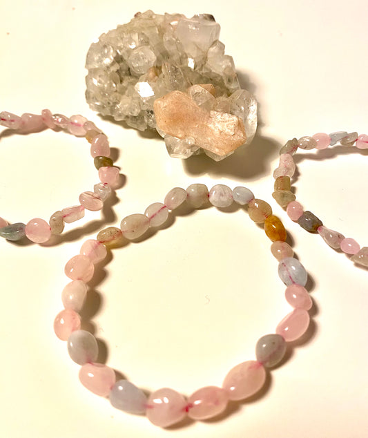 Morganite Chip Bracelets