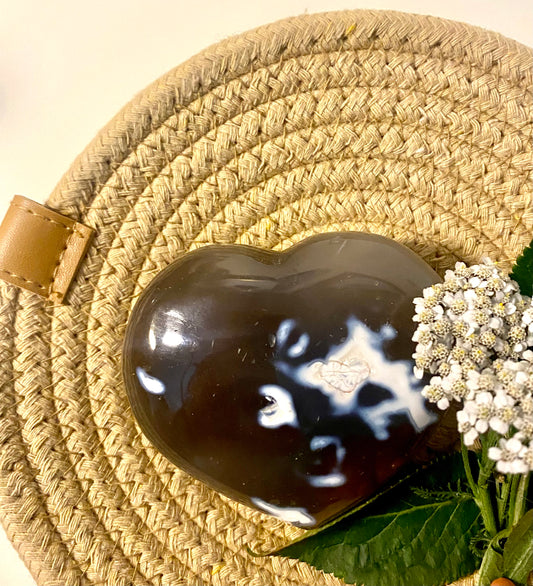 Orca Agate Heart
