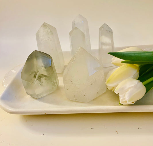 Quartz Freeform and Small Towers with Inclusions