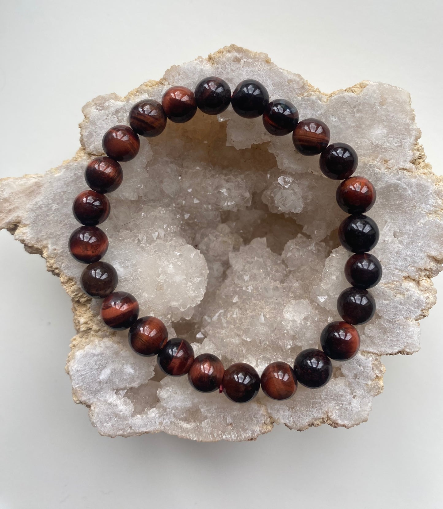 Red Tigers Eye 8mm Bead Bracelet