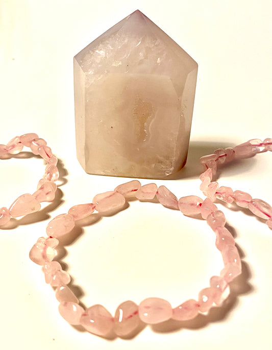 Rose Quartz Chip Bracelets