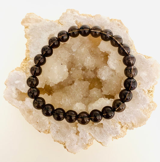 Smokey Quartz 8mm Crystal Bracelet