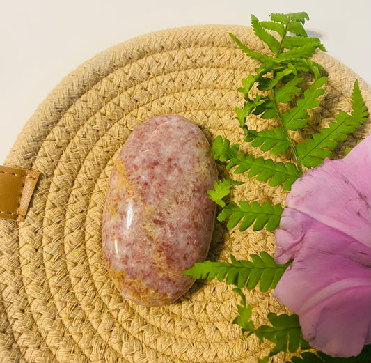 Strawberry Jasper Palm Stone